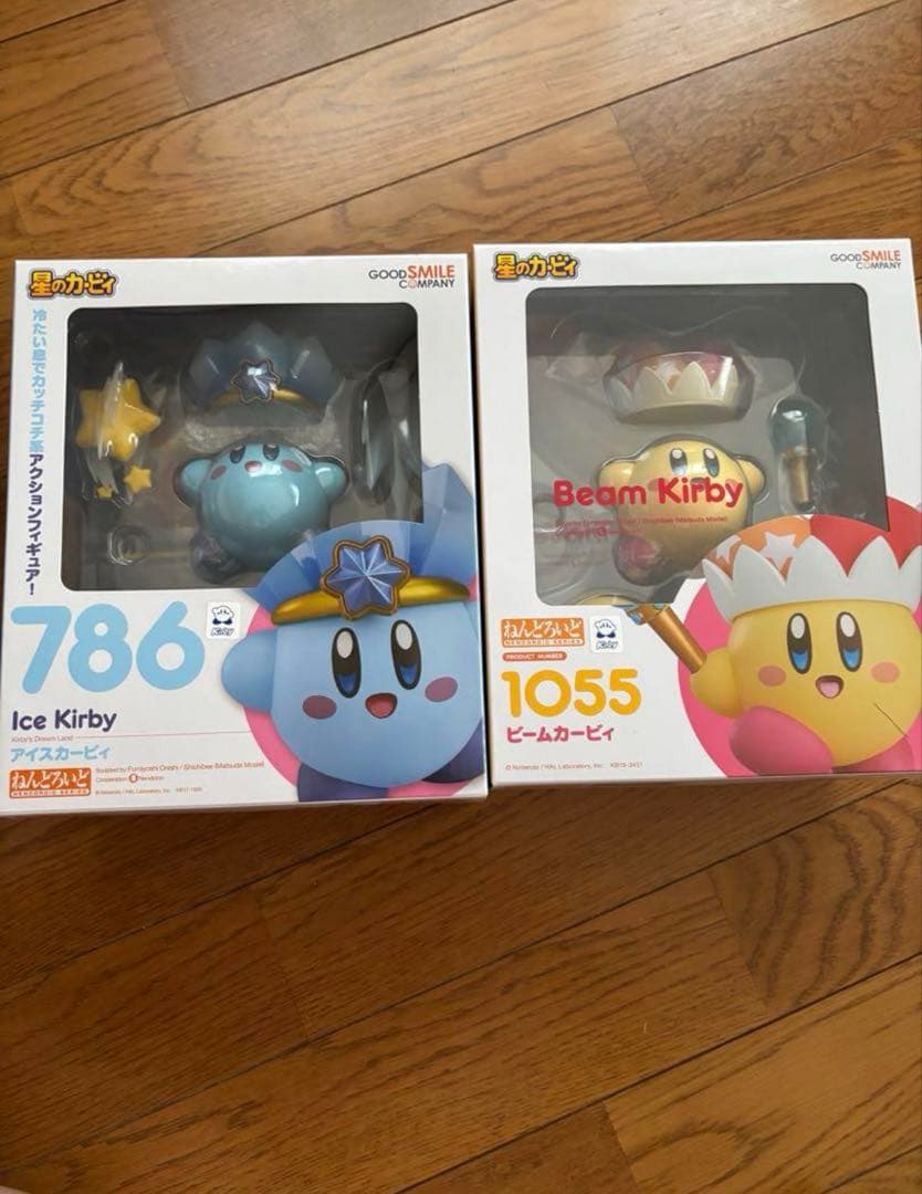 ねんどろいど 星のカービィ2種セット アイスカービィ/ビームカービーィ 星のカービィ』アイスカービィ、ビームカービィの可動フィギュア