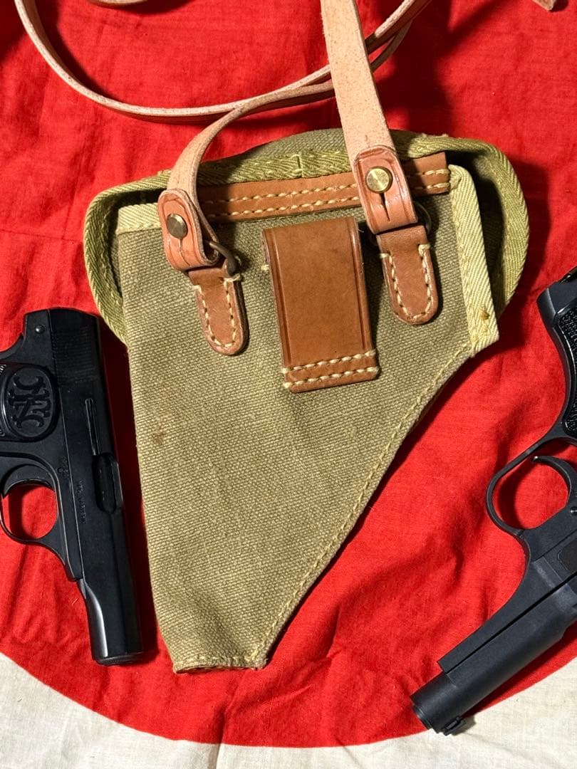 大日本帝国陸軍将校 ブローニング M1910用ホルスター＋小型拳銃弾薬盒