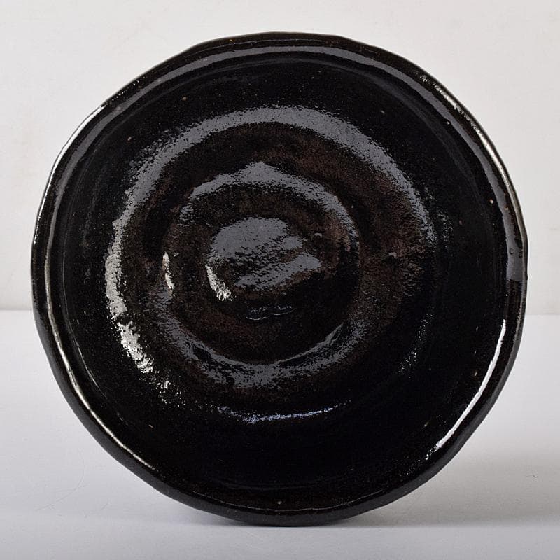 楽吉左衛門 十代旦入造 黒楽茶碗 銘「千鶴」 碌々斎極め箱 D R7892
