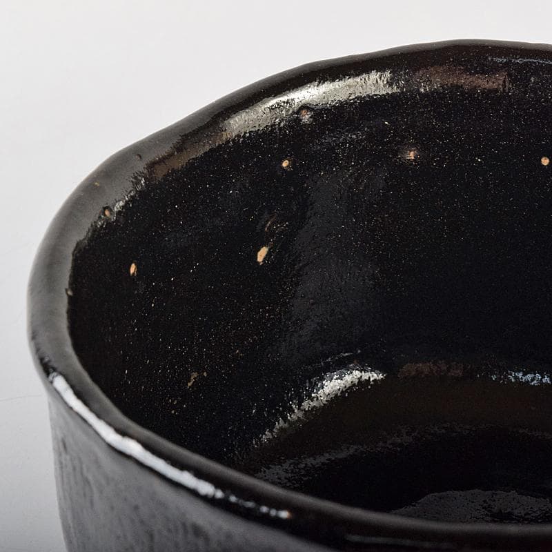 楽吉左衛門 十代旦入造 黒楽茶碗 銘「千鶴」 碌々斎極め箱 D R7892