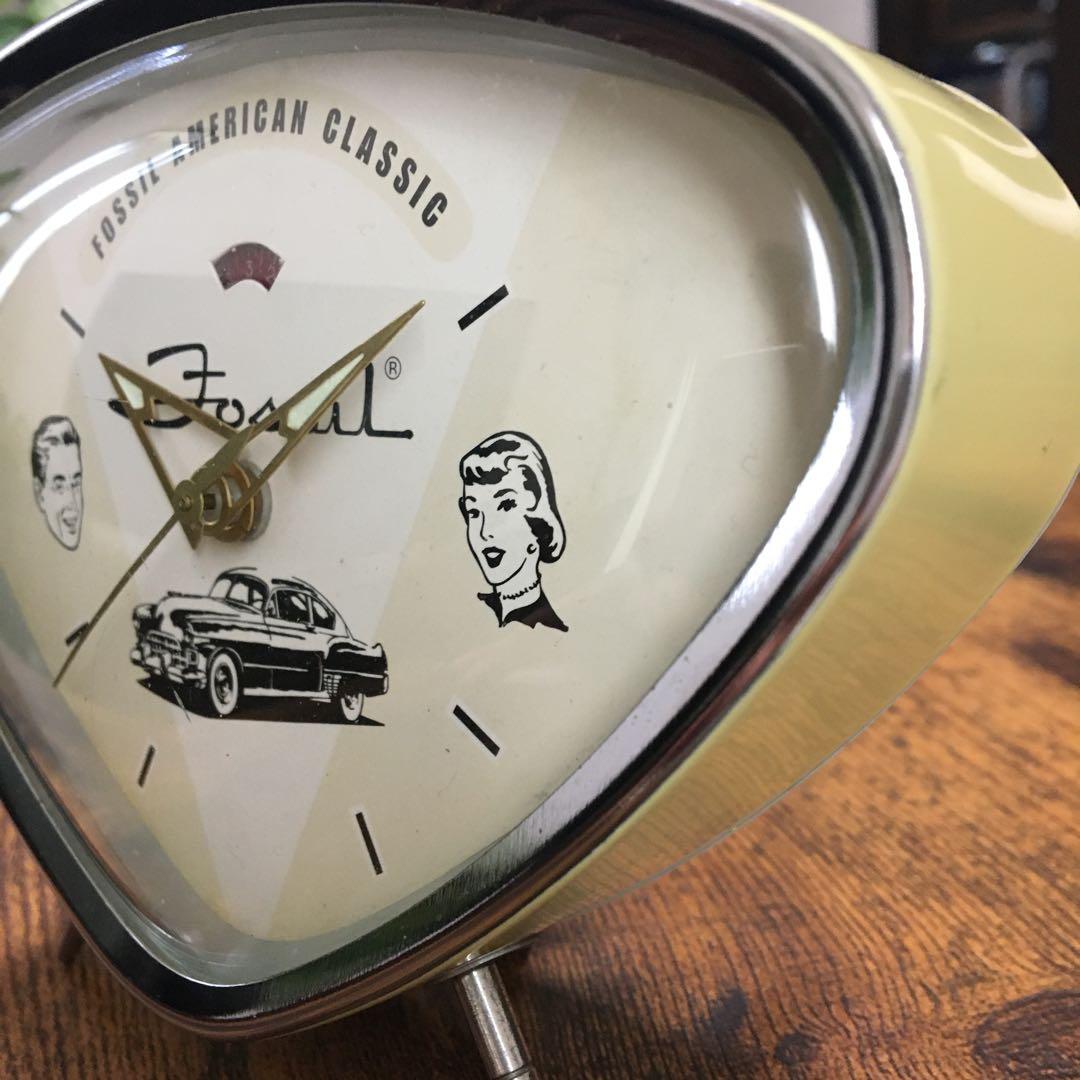 希少 FOSSIL AMERICAN CLASSIC 目覚まし時計
