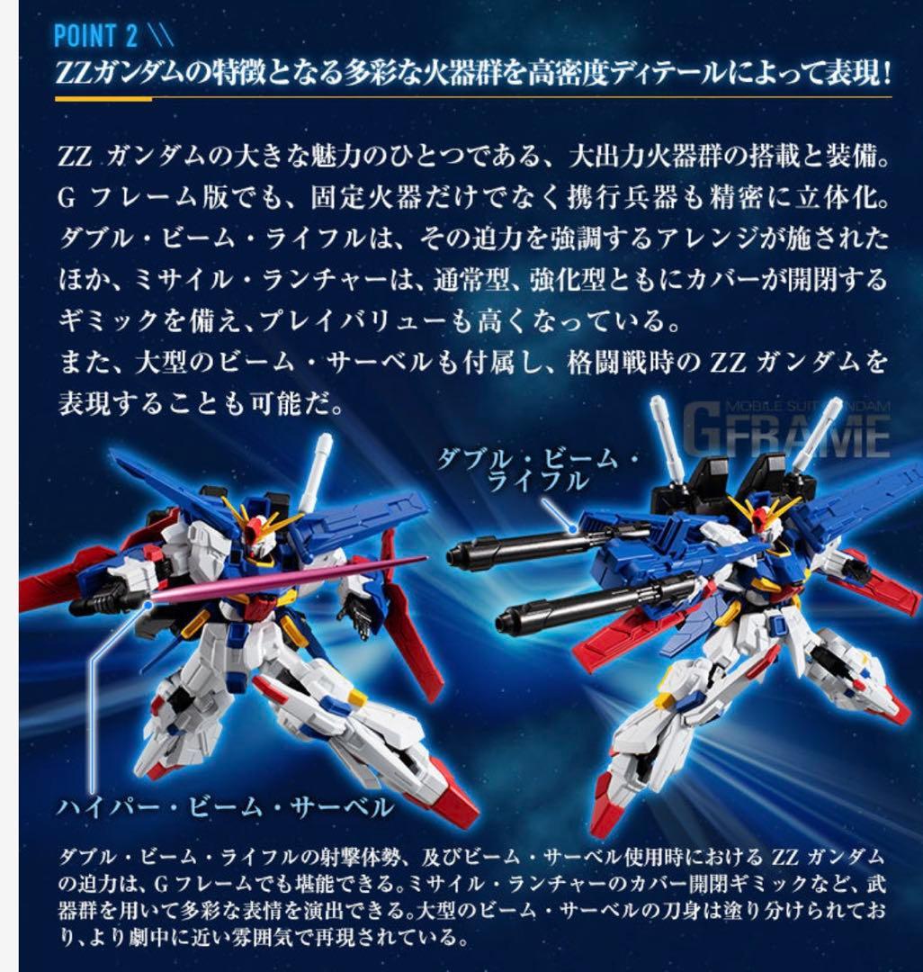 機動戦士ガンダム　Gフレーム ZZガンダム／強化型ZZガンダム【プレバン限定】
