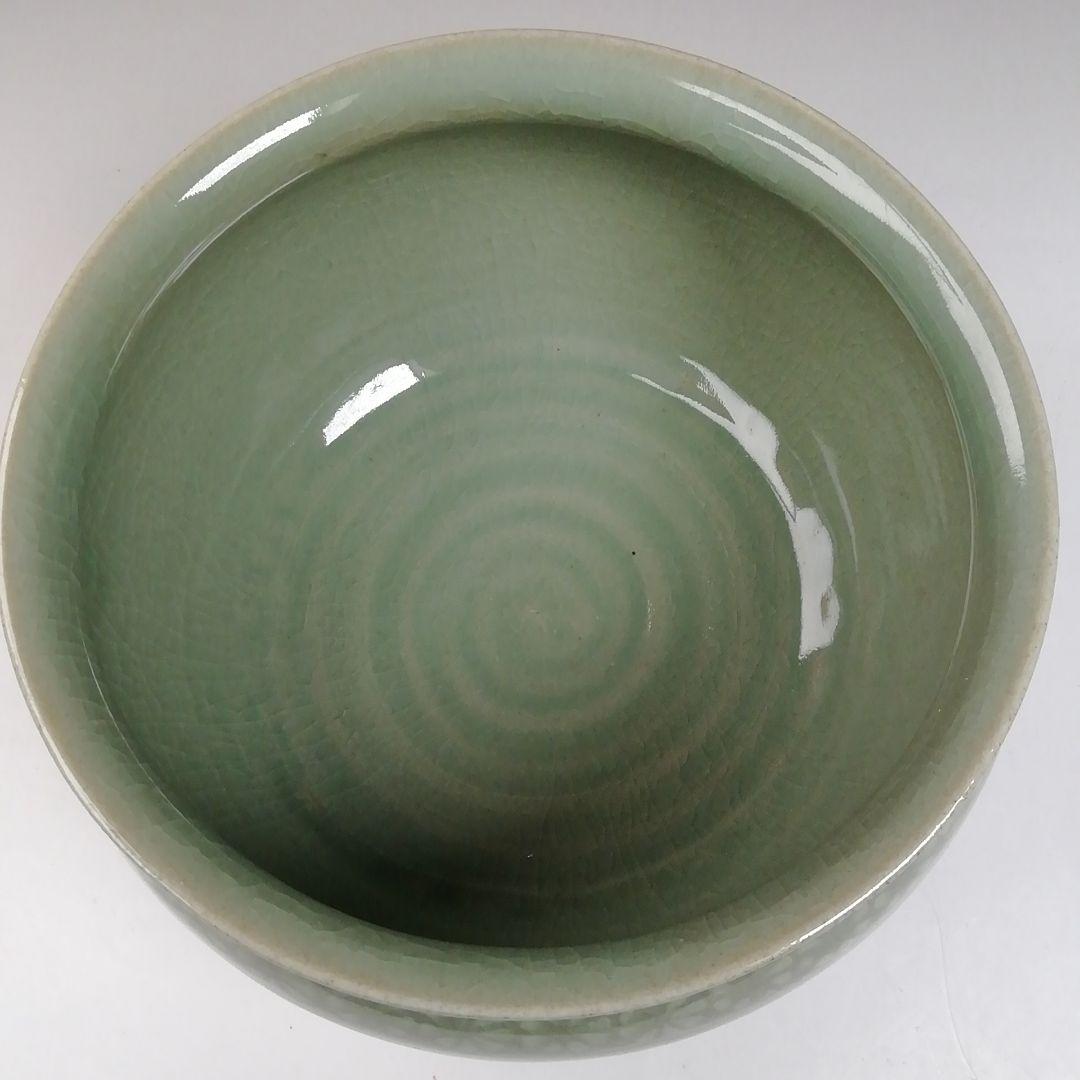 T969 皆具 『青磁 皆具』『釜谷陶房 申相浩 作』 共箱 茶道具