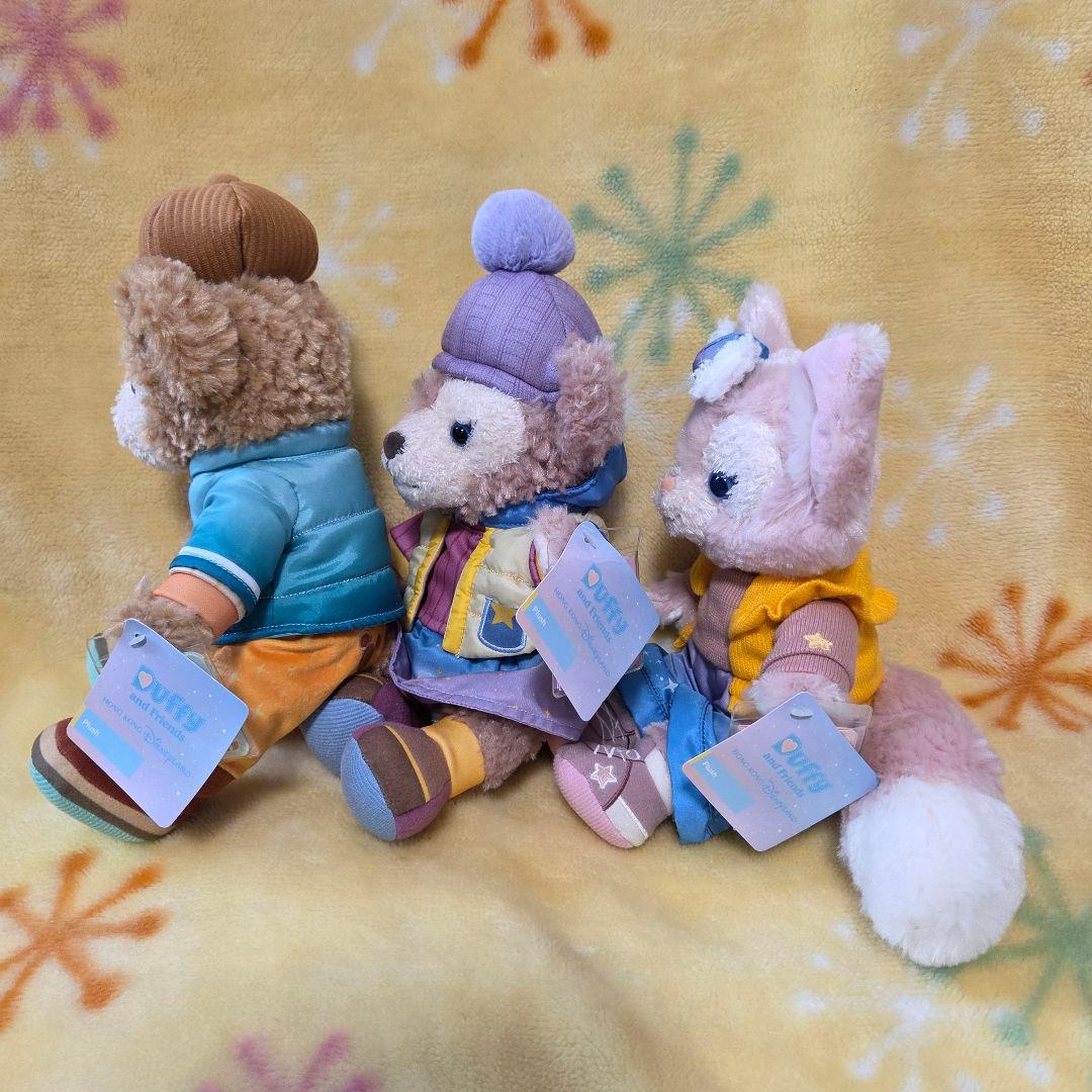 香港ディズニー　リーナベル　ダッフィー　シェリーメイ　ぬいぐるみ　冬　ウィンター