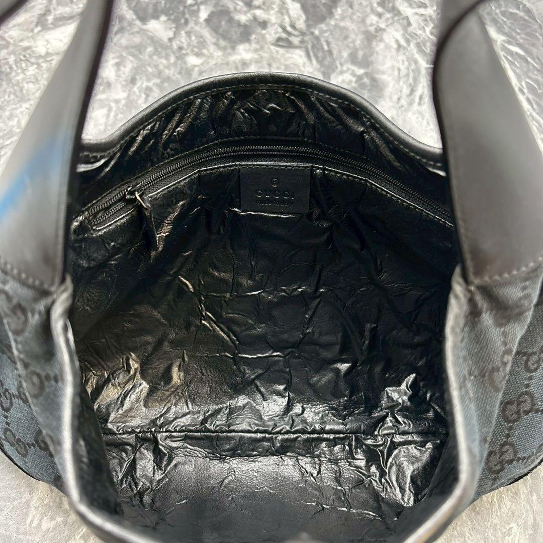 ✨美品✨GUCCI GG シェリーライン ショルダーバッグ ジャッキー黒 レザー