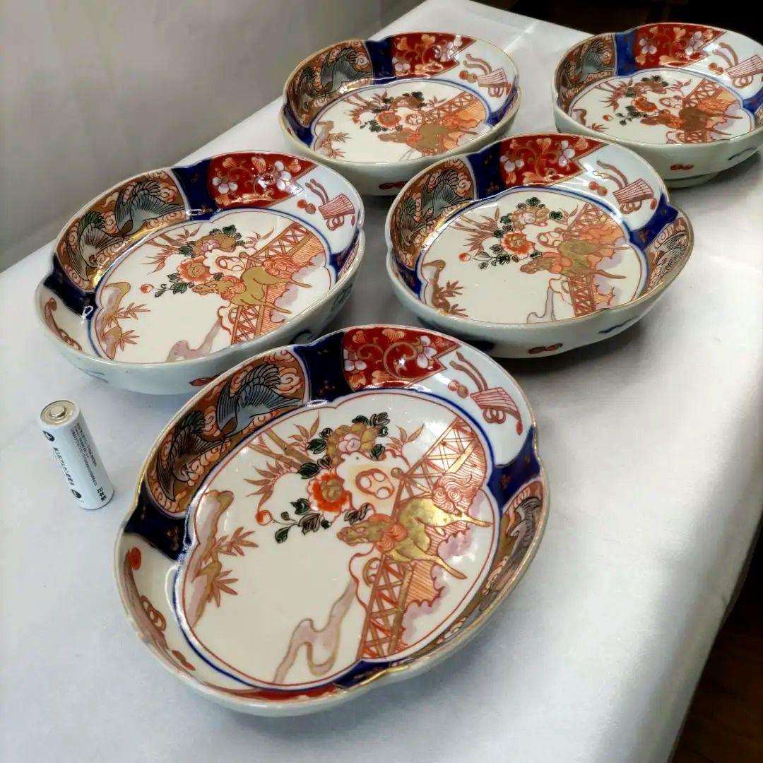 骨董 伊万里 古伊万里 鉢 盛鉢 染め付け 南蛮船 器 陶器 中サイズ 骨董