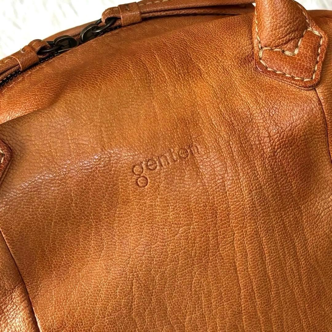 ✨️美品 genten 2WAY ショルダーバッグ ヌメ革 斜めがけ レザー