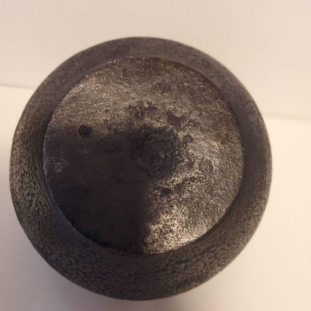 龍文堂 鉄瓶 古銭文様 取手銀象篏