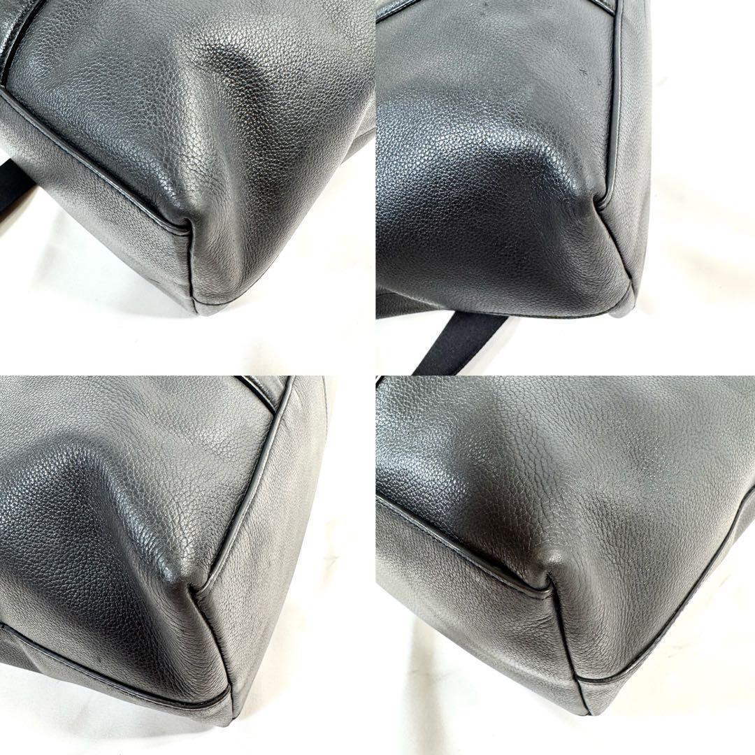 美品 コーチ バッグ メトロポリタン ハンド ショルダー ビジネス レザー 黒