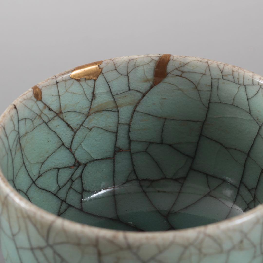 青磁 氷裂文 茶碗 中国美術 古美術 古道具 茶道具