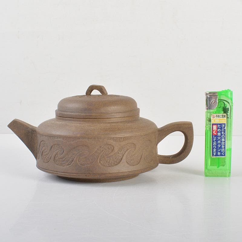 中国 顧景舟銘 紫砂 朱泥 急須 茶壷 V R6903