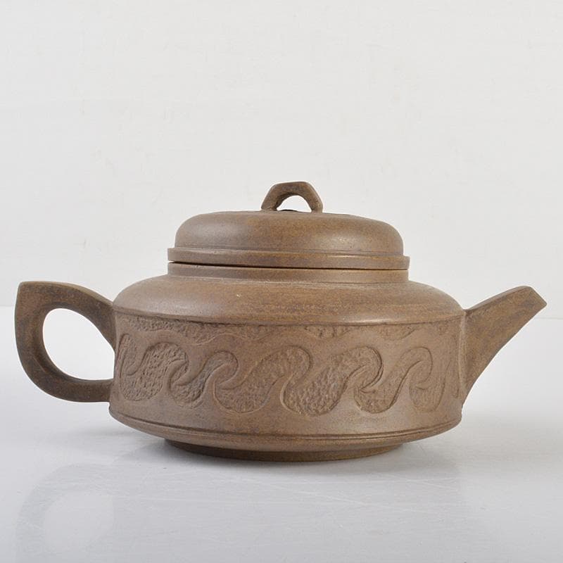 中国 顧景舟銘 紫砂 朱泥 急須 茶壷 V R6903