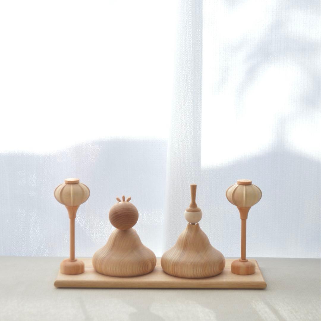 【新品正規品】木製雛人形-Fleur-コンパクト ナチュラル 北欧風 初節句