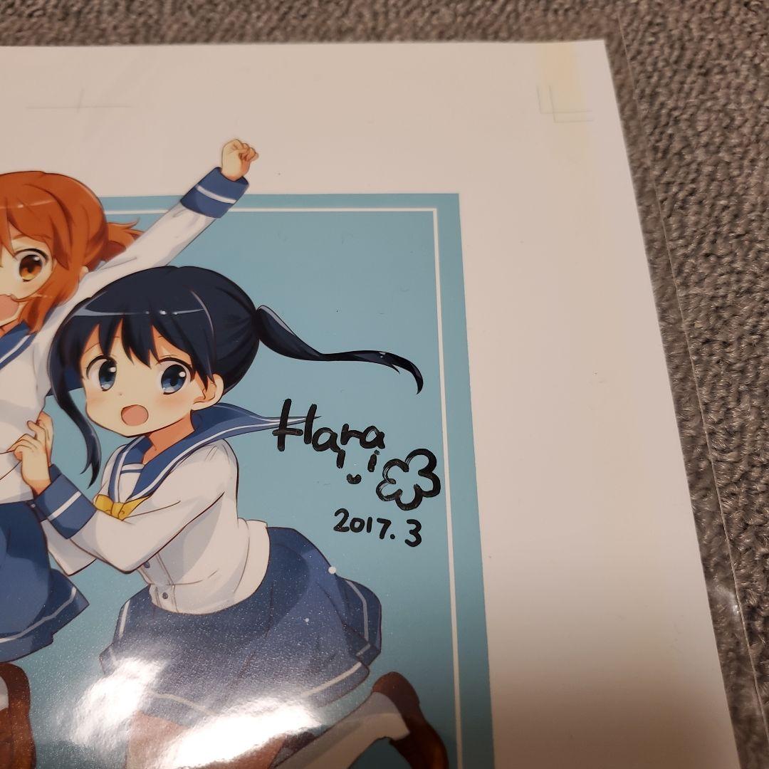 きんいろモザイク　直筆サイン入り複製原画