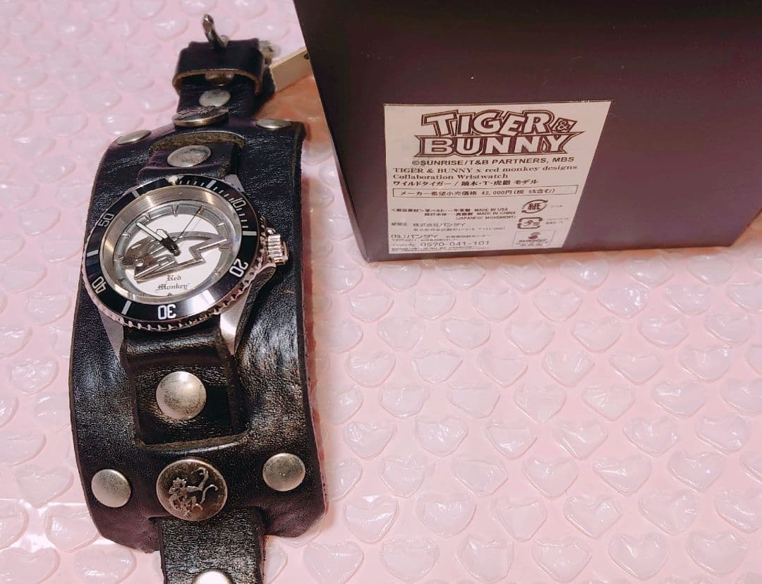 TIGER&BUNNY 鏑木虎徹 レッドモンキーコラボ 腕時計 タイバニ 稼動品