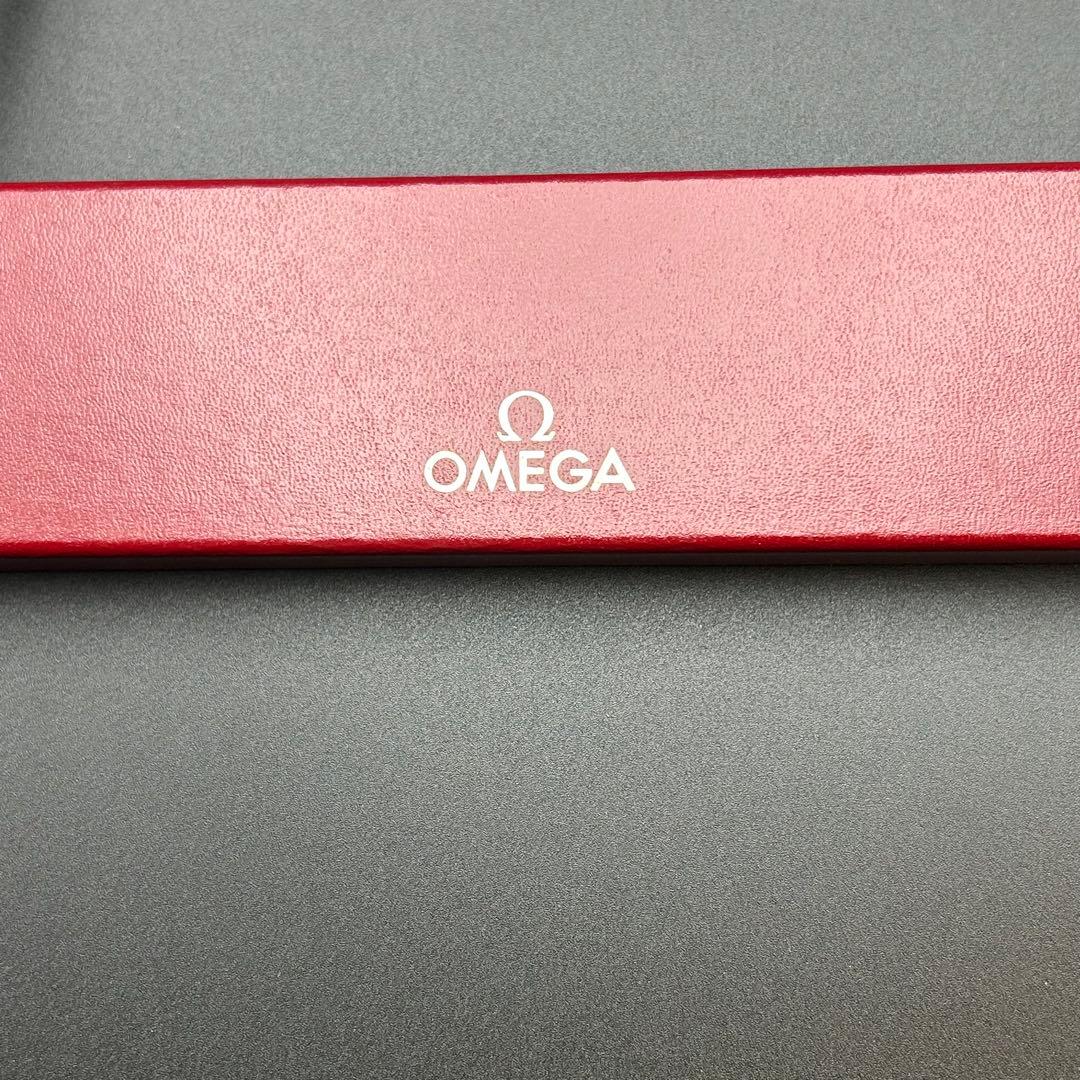 美品 オメガ デビル 新品電池 箱タグ付 195.0077 ストライプ メンズ