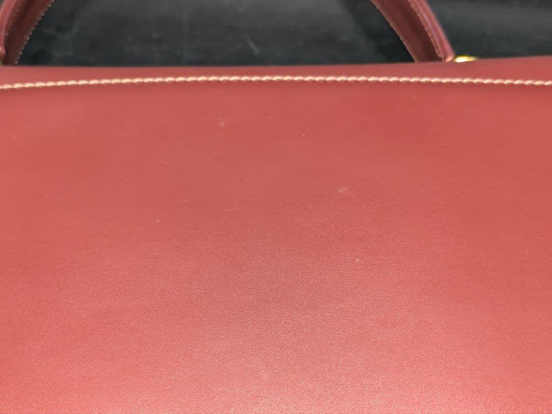 Cartier マストライン ハンドバッグ レザー ボルドー