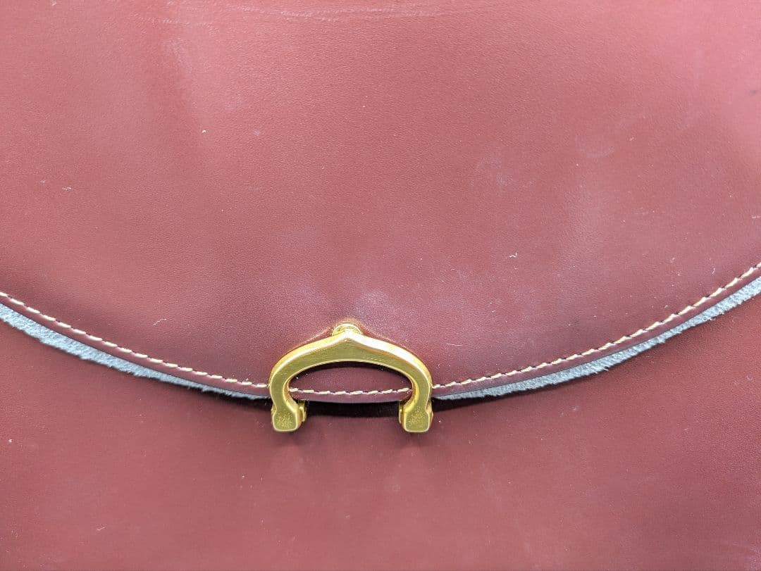 Cartier マストライン ハンドバッグ レザー ボルドー