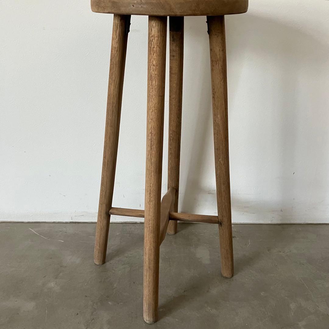 レトロ　古道具　古家具　古民家　剥離家具　ストリップド　丸椅子　南京椅子　木製