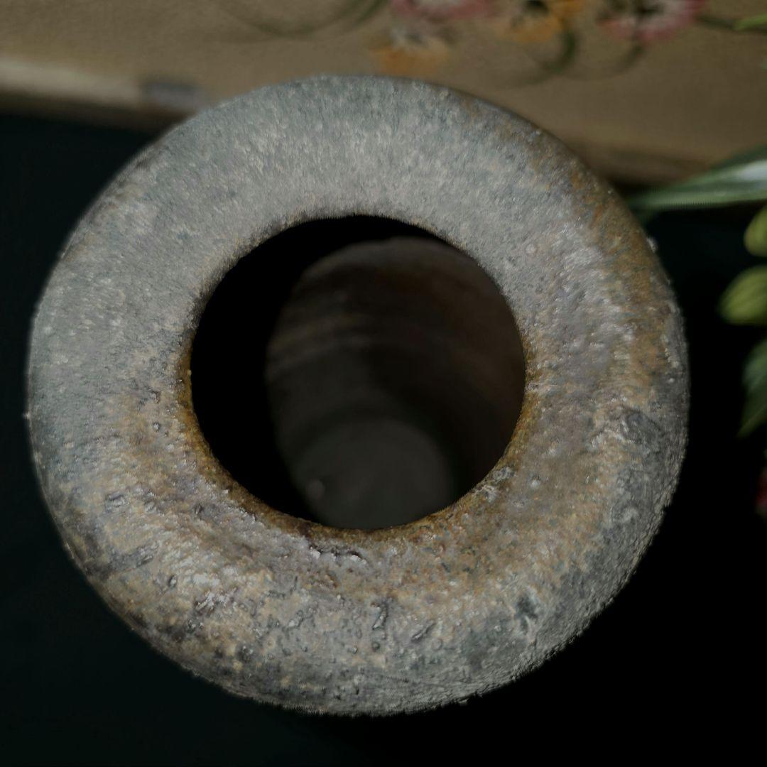 備前焼　伊勢崎 陽山　岡山県重要無形文化財保持者　花生　花瓶