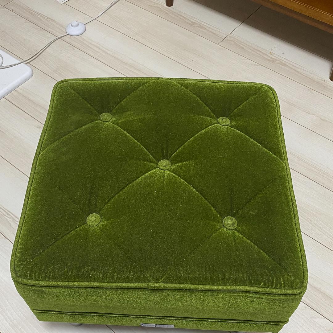 カリモク60 正規品 オットマン モケットグリーン