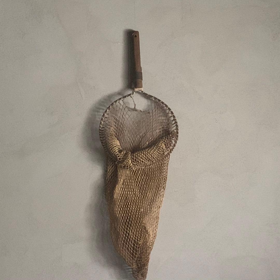 古い 玉網 タモ 古道具 アンティーク オブジェの通販はau PAY