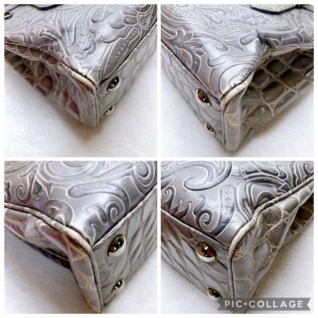 ✨綺麗✨ETRO エトロ マルゴット トートバッグ ペガサス金具 金具 レザー