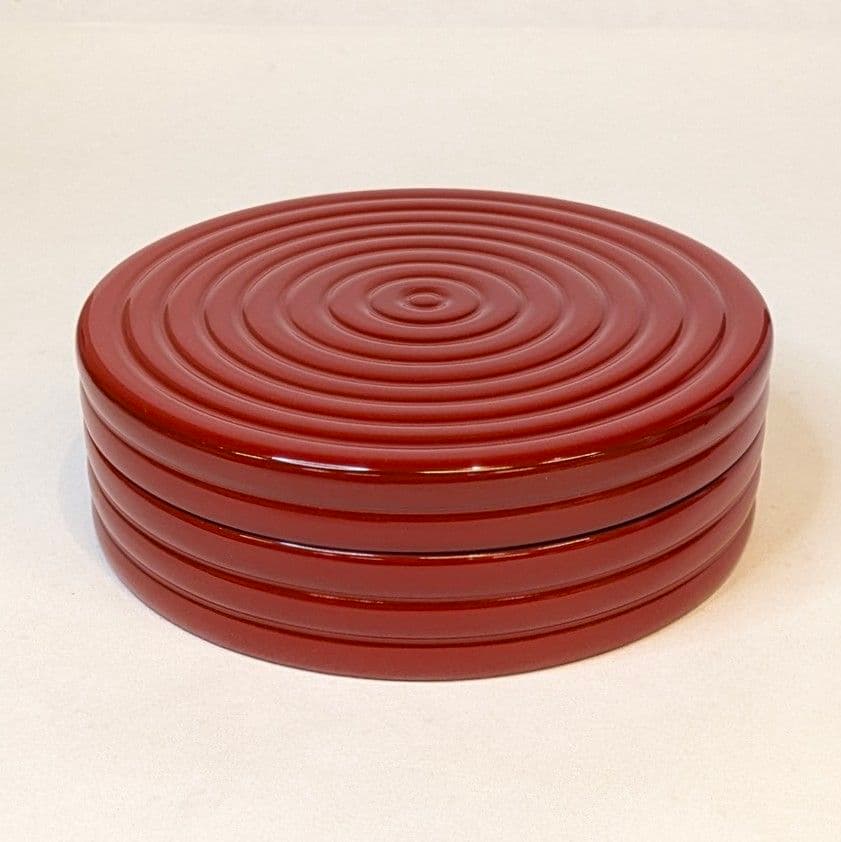 【フォロー割・新品】 筋香合　朱漆　6寸　朱塗り　寺院用具　香合