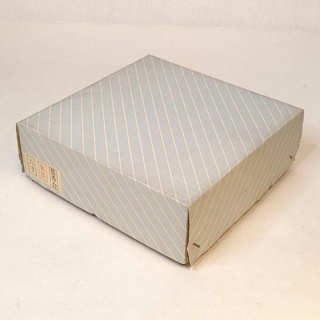 【フォロー割・新品】 筋香合　朱漆　6寸　朱塗り　寺院用具　香合