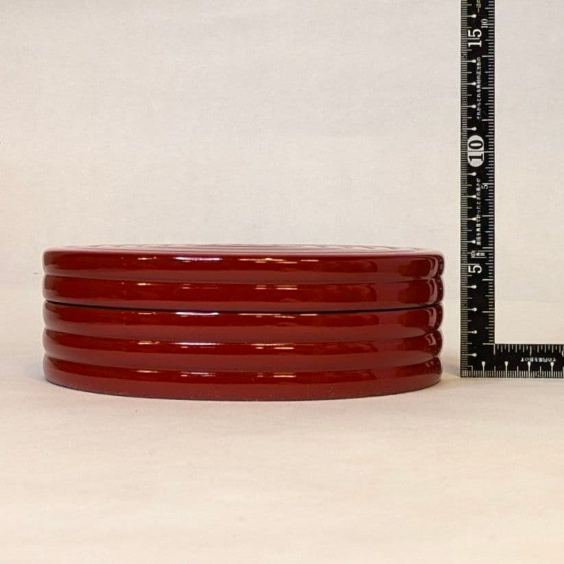 【フォロー割・新品】 筋香合　朱漆　6寸　朱塗り　寺院用具　香合