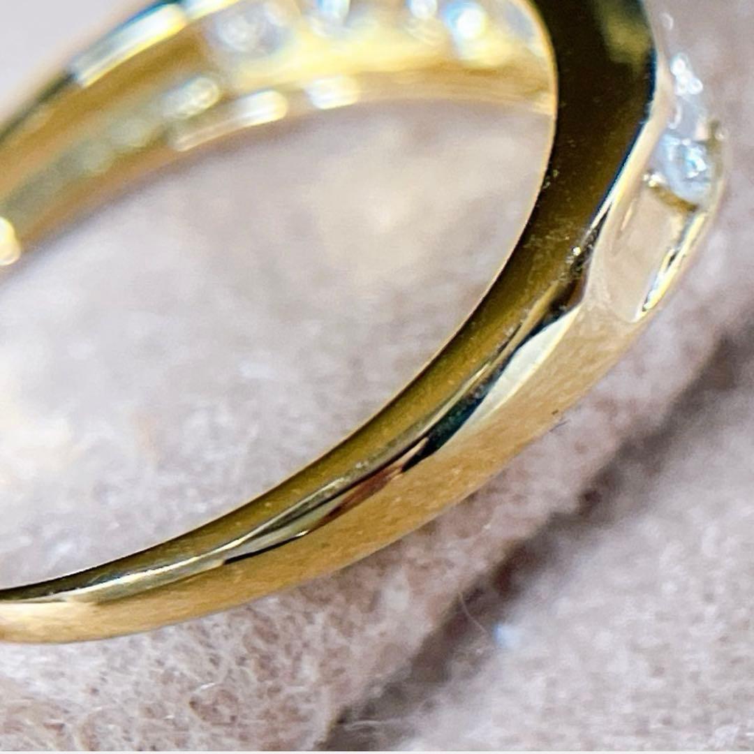 3729】 K18 ダイヤモンド 0.5ct ハーフエタニティ 12〜12.5号