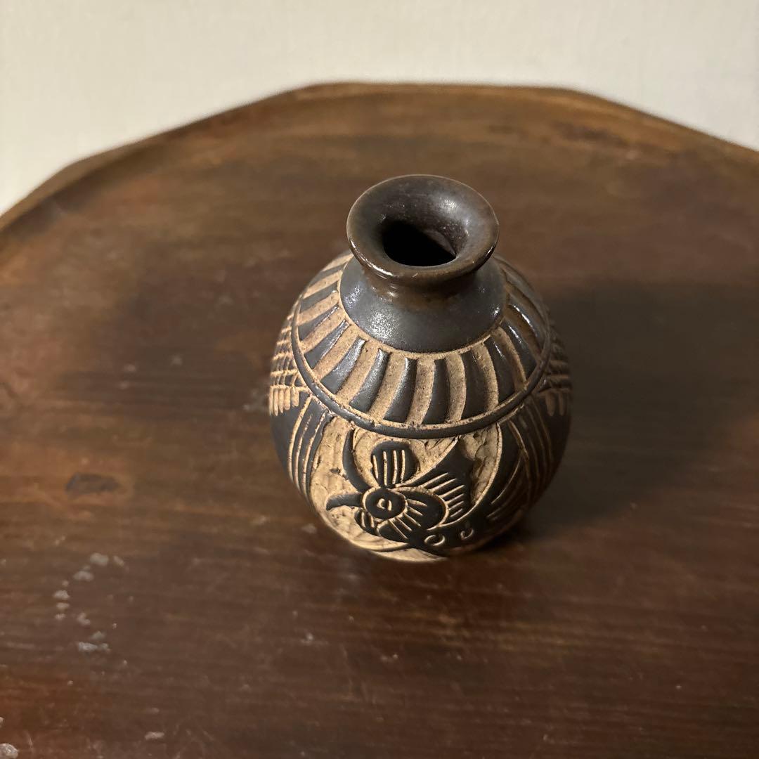 琉球 古典焼 小壺 壺屋焼 やむちん 古民芸 アンティーク 骨董品 李朝.