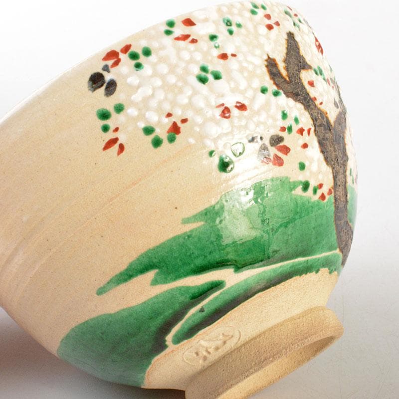 chica様 専用 京焼 六代 高橋道八作 桜模様 絵茶碗 時代