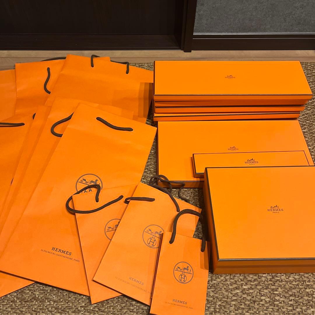 エルメス 空箱 ショッパー 大きめダンボール 20点以上 エルメス 梱包