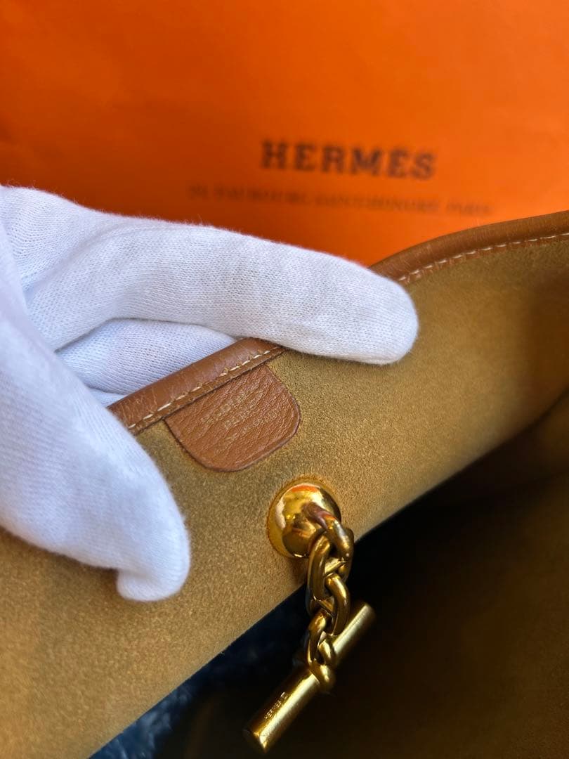 【SALE!】エルメス ヴェスパPM ブラウン×ゴールド金具