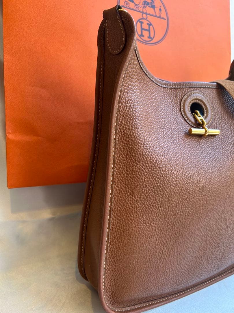 【SALE!】エルメス ヴェスパPM ブラウン×ゴールド金具