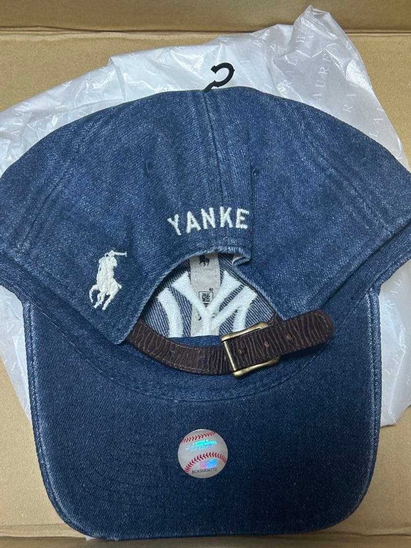 Ralph Lauren ヤンキース New Era デニム レア フリーサイズ - メルカリ