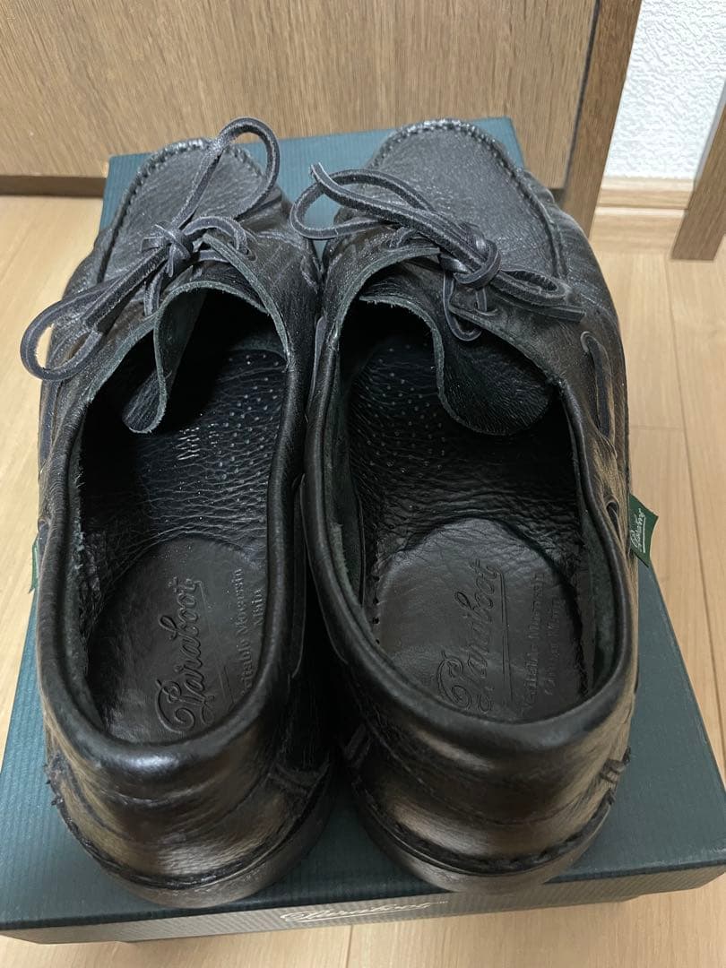 極美品★パラブーツ デッキシューズ★バース マリン★黒UK8