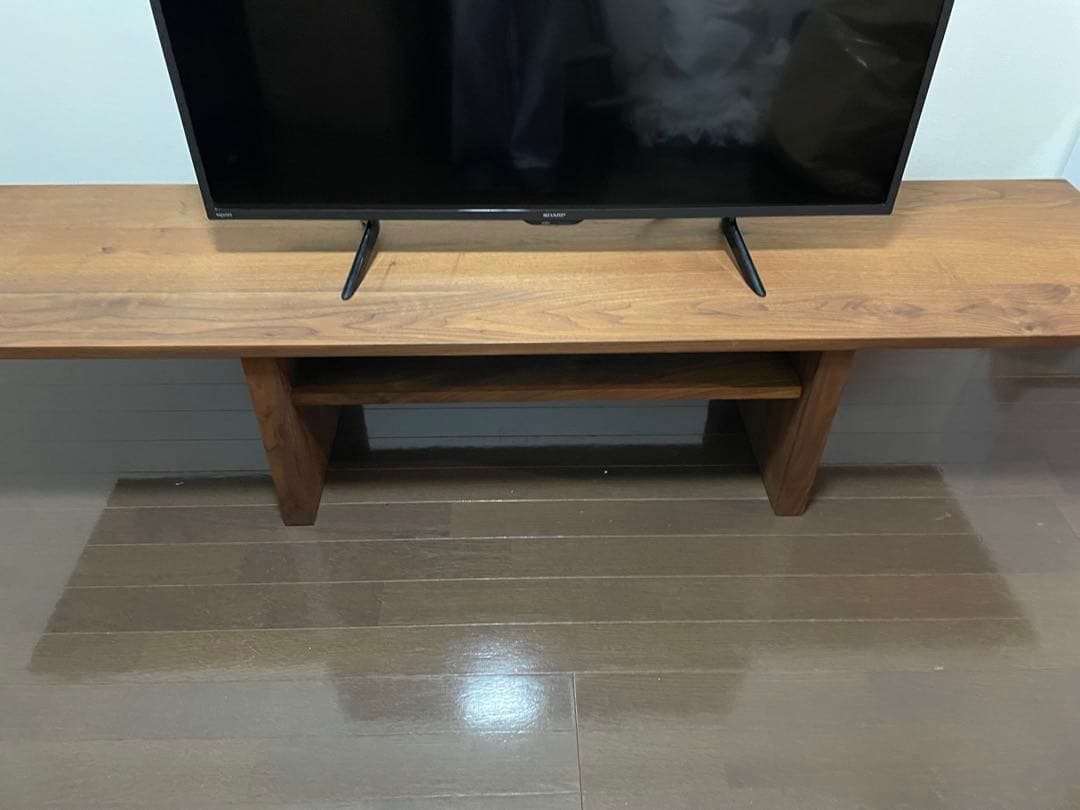 HANA様専用木製テレビ台 天然木 ダークブラウン180cm