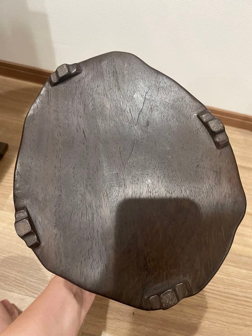 火鉢 筆筒 掛軸入れ 大振り 骨董 古美術 アンティーク 中国 古玩 木製