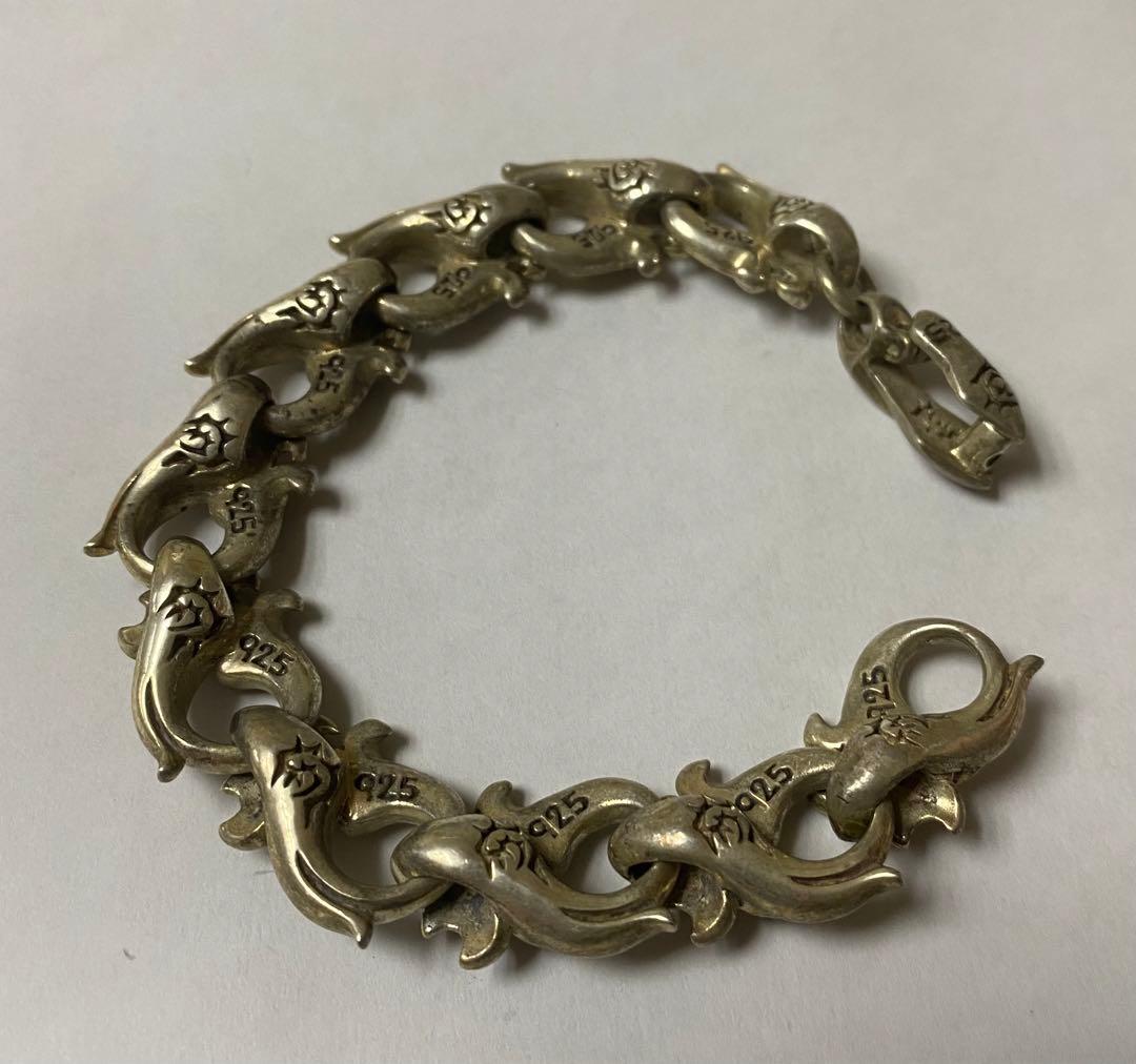 ローズモチーフ　シルバーブレスレット925