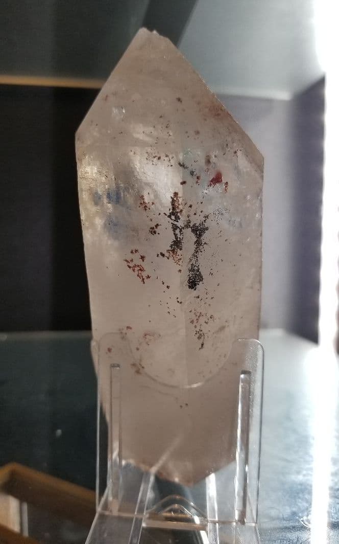 パパゴアイト入り水晶(南アフリカ産) パパゴアイトインクォーツ