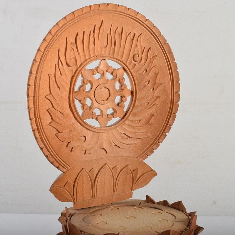 仏教美術 白檀彫刻 色彩木彫 大日如来坐像(金剛界) 仏像 置物 F R9395