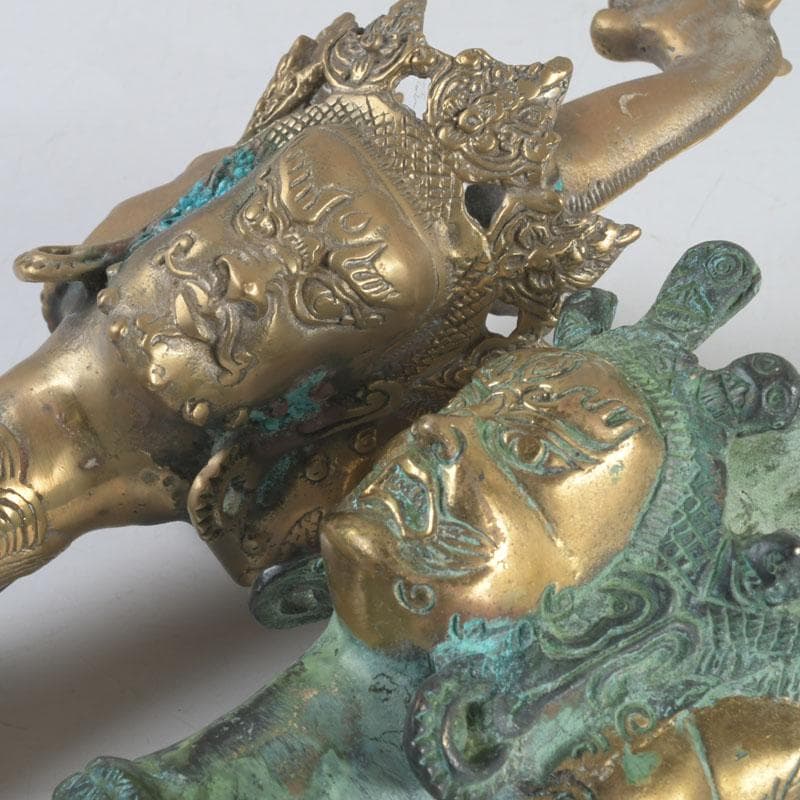 チベット密教法具 古銅鍍金 馬頭観音 金剛杵 独鈷杵など 3点 C