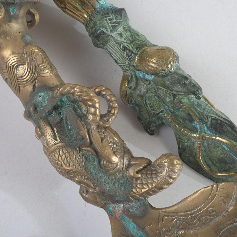 チベット密教法具 古銅鍍金 馬頭観音 金剛杵 独鈷杵など 3点 C