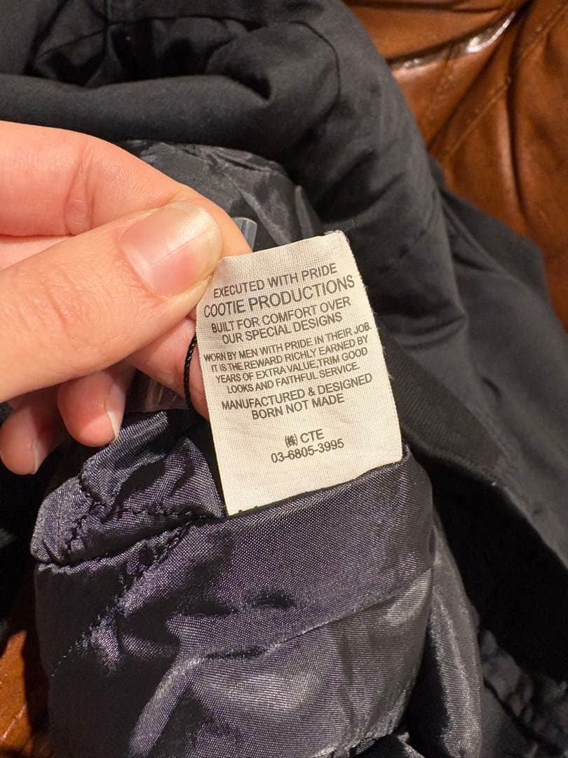 COOTIE PRODUCTIONS ダービージャケット カップショルダー 黒