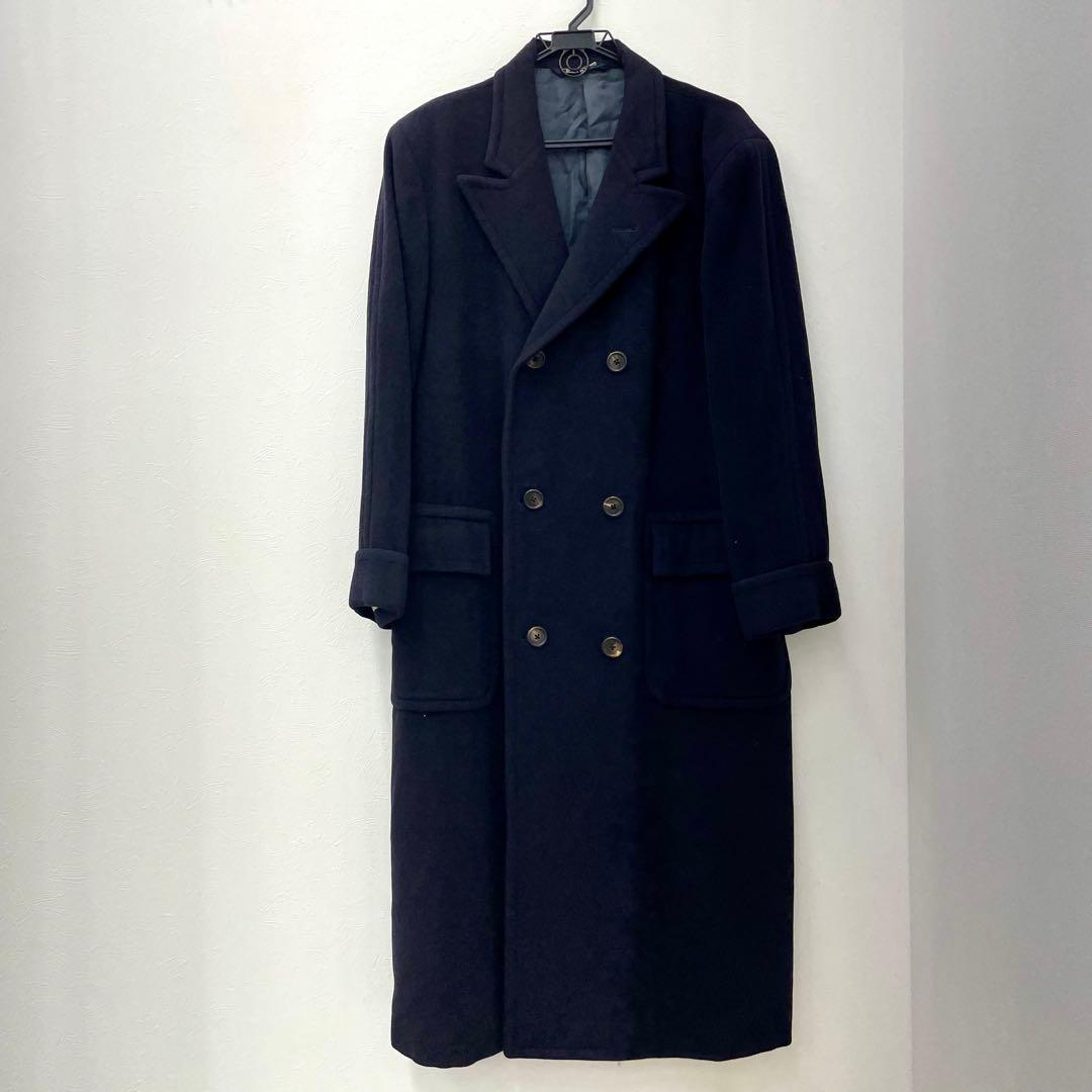 ポロ ラルフローレン ネイビー ウール ダブルブレストコート ロング