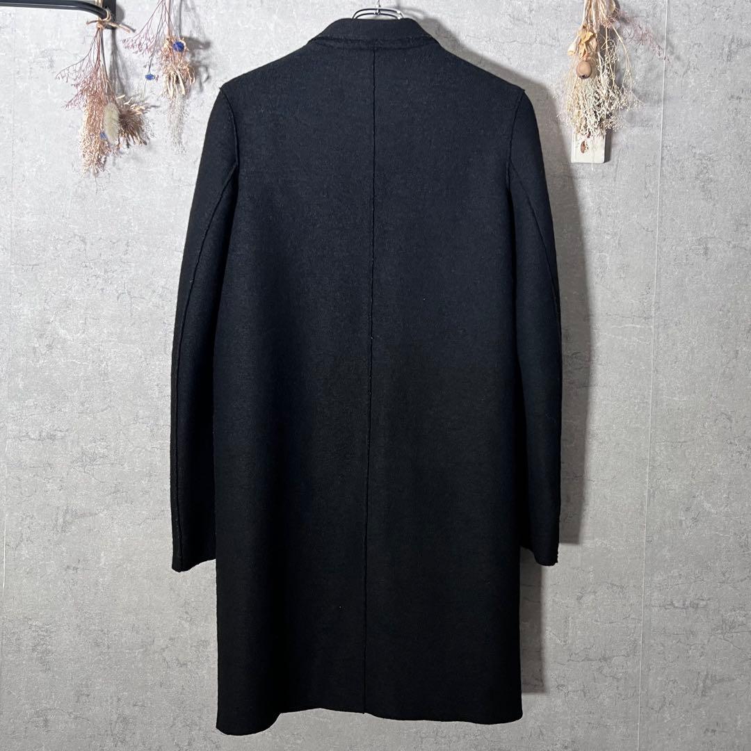 ◇極美品◇ハリスワーフロンドン ウールチェスターコート ブラック