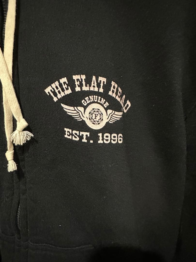 THE FLAT HEAD ブラック パーカー サイズ42