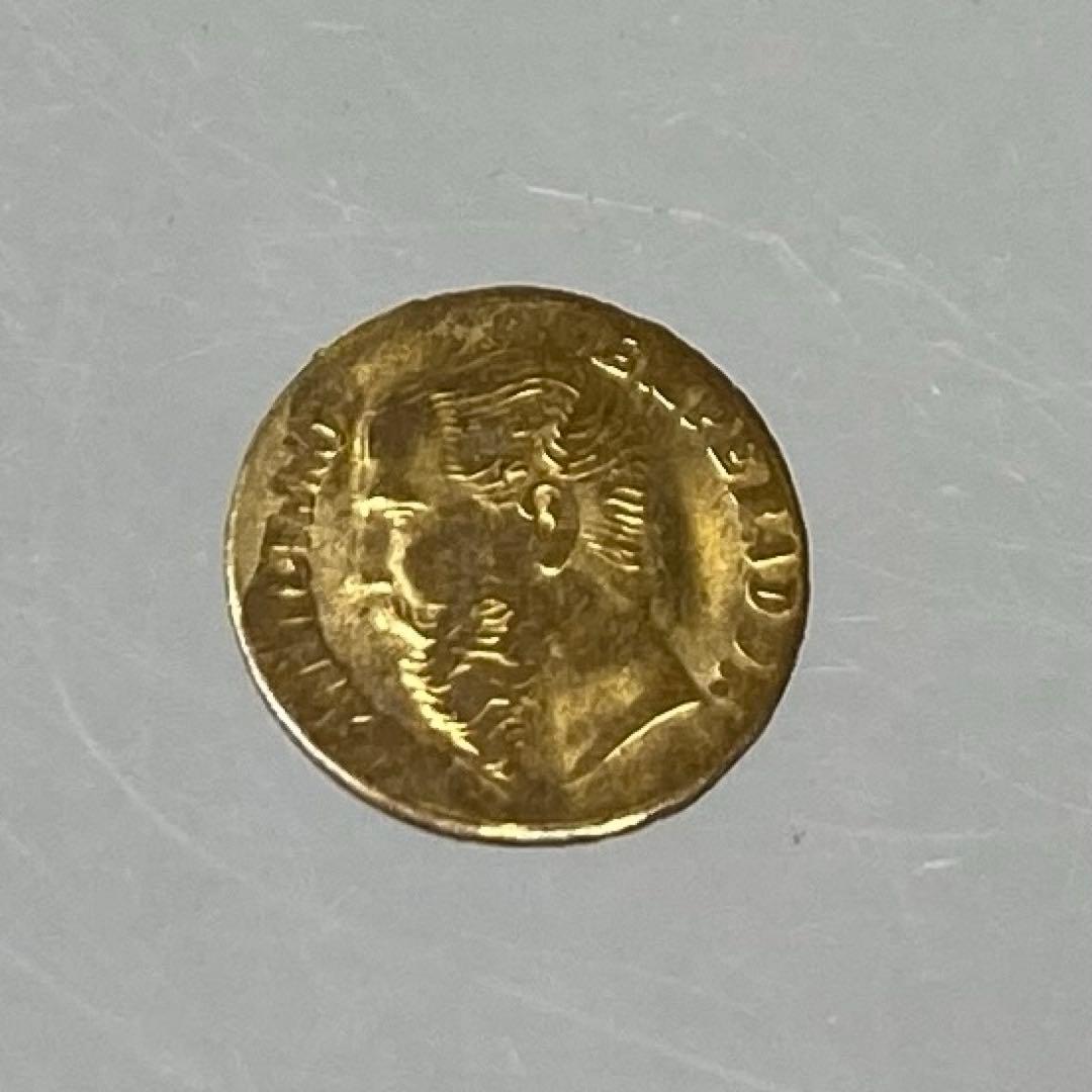 メキシコ　マクシミリアン　1ペソ金貨　0.27g 東さ8-0107☆1F